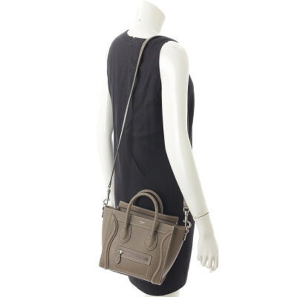 Celine Luggage Nano Shopper Shoulder Bag Greige - Picture 9 of 9